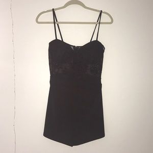 Black mesh romper